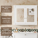Wall-Mounted Medicine Cabinet With 2 Mirrors, Adjustable Shelves