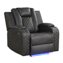 Benz - Power Recliner Set With LED Lighting And USB Charging by HouseOfZazla