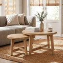 Set of 2 Round Nesting Coffee Tables