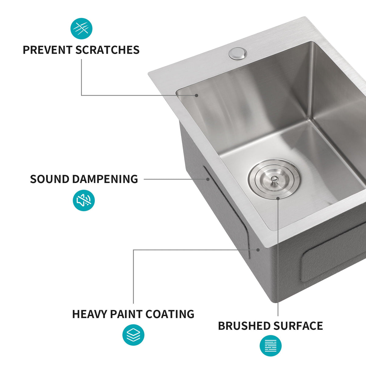 Stainless Steel Drop In Kitchen Sink, Topmount, photo 10 of 40