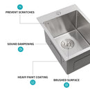 Stainless Steel Drop In Kitchen Sink, Topmount by HouseOfZazla