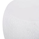 Outdoor Lightweight Concrete Side Table - Antique White by HouseOfZazla