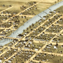 Vintage Map of Fort Atkinson, Wisconsin 1870