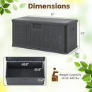100 Gallon Large Deck Box with Lockable Lid for Patio by LJGDeals
