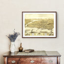 Vintage Map of Hudson, Wisconsin 1870