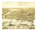 Vintage Map of Hudson, Wisconsin 1870