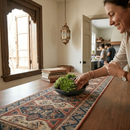 DaDalogy Elegant Majestic Kilim Red Persian Rug Ornate Floral Woven Tapestry Table Runner (18195) by DaDalogy Bedding Collection