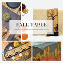 DaDalogy Bedding Set of 4 Pieces Autumn Birds Blessing Tapestry Dining Placemats 13” x 19” (Thanksgiving)