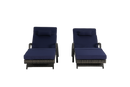 Outdoor Wicker Reclining Chair Set of 2 with Cushions