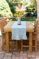 Yellow Ruffled Gingham Table Runner by Galley & Fen