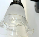 Delicate Floral Heart Frost and Clear With Gold Band by The Lamp Goods
