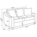 Mahaffey - 2 Piece Track Arm Living Room Set - Beige by HouseOfZazla