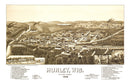 Vintage Map of Hurley, Wisconsin 1886