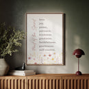 Fruit of the Spirit Floral Scripture Print