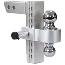 Alu - Adjustable Trailer Drop Hitch 2" Receiver 8" Adjustable - Silver