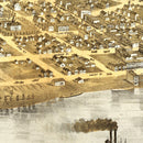 Vintage Map of La Crosse, Wisconsin 1867