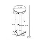 Edie Round Marble Top Plant Stand Merlot