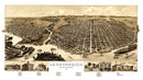 Vintage Map of La Crosse, Wisconsin 1887