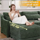 Elegant Sofa With Ergonomic Design And Lumbar Pillows by HouseOfZazla
