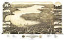 Vintage Map of Lake Geneva, Wisconsin 1882