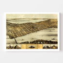 Vintage Map of Madison, Wisconsin 1867
