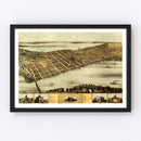 Vintage Map of Madison, Wisconsin 1867