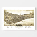 Vintage Map of Madison, Wisconsin 1885