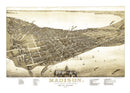 Vintage Map of Madison, Wisconsin 1885