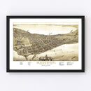 Vintage Map of Madison, Wisconsin 1885