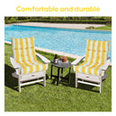 2 Piece High Back Patio Chair Cushion Set, Tufted Adirondack And Rocking Chair Cushions by HouseOfZazla