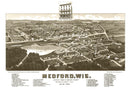 Vintage Map of Medford, Wisconsin 1885