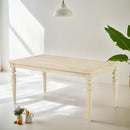 Amonia - 5 Piece Dining Set, Turned-Leg Dining Table With 4 Tufted Chairs - Beige Brown by HouseOfZazla