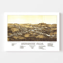 Vintage Map of Menomonee Falls, Wisconsin 1886