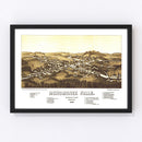 Vintage Map of Menomonee Falls, Wisconsin 1886