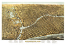 Vintage Map of Milwaukee, Wisconsin 1872
