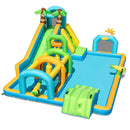 Inflatable Water Slide Tropical Theme Dual Slide Aqua Park Blower Excluded by LJGDeals