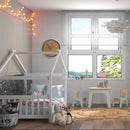3-Piece Kid’s Room Bundle: Twin Size Wooden House Bed + Kid's Table and Chairs Set + Kids 2-Shelf Bookcase by LJGDeals