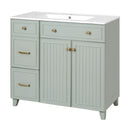 Bathroom Vanity With Sink, Soft Close Doors, Adjustable Shelves by HouseOfZazla