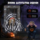 Animated Halloween Decoration 18 Inch Hanging Skull Prisoner by LJGDeals