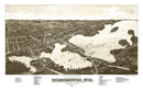 Vintage Map of Oconomowoc, Wisconsin 1885