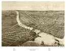 Vintage Map of Oshkosh, Wisconsin 1867