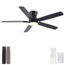 Mordern Flush Mount Ceiling Fan With Light And Remote Control