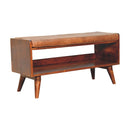 Solid Wood Bench With Upholstered Sea by HouseOfZazla