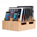 Bamboo 10 Port Charging Station & Apple Watch Adapter Combo by MobilevisionUS