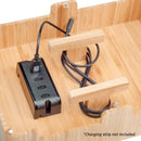 Bamboo 10 Port Charging Station Plus 2 Caddy Adapter Combo by MobilevisionUS