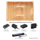 Bamboo 10 Port Charging Station & Apple Watch Adapter Combo by MobilevisionUS