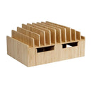 Bamboo 10 Port Large Bamboo Multi-Device Charging Station | High-Capacity Classroom, Office, & Family HubCharging Station by MobilevisionUS