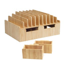 Bamboo 10 Port Charging Station Plus 2 Caddy Adapter Combo by MobilevisionUS