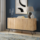 Hunter - 3 Door Sideboard Buffet With Hairpin Legs - Natural by HouseOfZazla