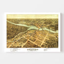 Vintage Map of Peshtigo, Wisconsin 1871